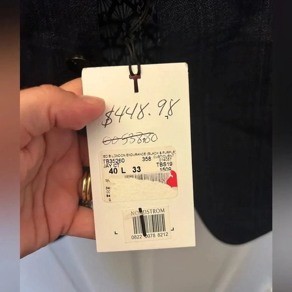 Ted Baker Endurance Black with Purple  Suit Jacket Blazer - Picture 5 of 6